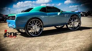Female Owned Fully Custom Outrageous Faded T-Top Dodge Challenger Hemi on Forgiato Maglia 34s