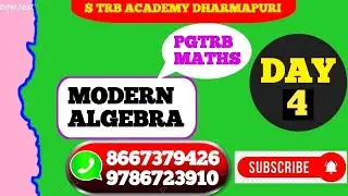 #pgtrb MATHS ALGEBRA DAY-4 ( No of ideals, prime and maximal ideals and cyclotomic polynomial)