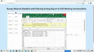 Reactjs Material Data Grid with Filtering Sorting Export to CSV Working Functionalities