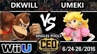 CEO 2016 Smash 4 - Umeki (Peach) Vs. iQHQ | DKwill (Donkey Kong) SSB4 Tournament - Smash Wii U