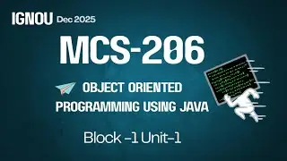 📚 IGNOU MCS-206 | Object Oriented Programming Using Java | Dec 2025 TEE #ignou #pgdca  #yt #youtube