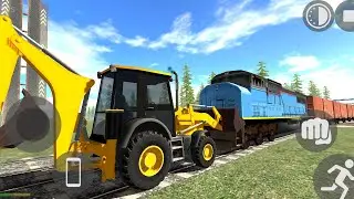 TRAIN VS JCB ACCIDENT AND JCB STUNTING | ANDROID GAMEPLAY | INDIAN BIKES | SNOBIONIX GAMING 
