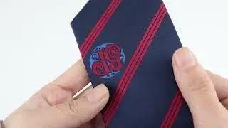 Navy Blue Customized Logo Tie Striped Design