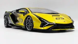 Lamborghini Si&aacute;n FKP 37 - 1/18 Bburago Yellow | Motorscale