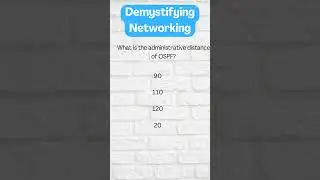 CCNA Quiz:1 What is Administrative Distance of OSPF? #ccna #ospf #networking #learning #cisco