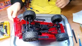 WPL C24 разборка редуктора и двигателя после покатушек по водным преградам disassembling the gearbox