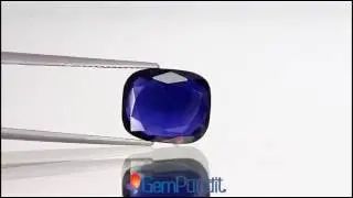 4.11-Carat Natural Cushion Blue Iolite Gemstone
