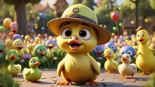 Five Dancing Ducks Wear Tiny Hats | Funny Animal Song for Kids | Silly Duck Dance Rhyme for Toddlers