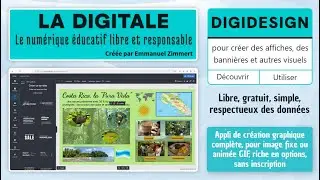 Tuto - DIGIDESIGN de Ladigitale, appli de création graphique type CANVA, gratuite sans inscription