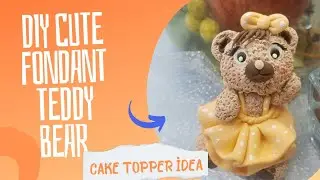 Adorable Fondant Teddy Bear for Cake Decorating!