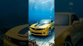 Bumblebee Found Under the Ocean 😳🌊 |  #underwater #bumblebee #transformers #cinematic #bubble