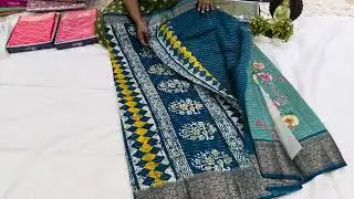 Zoot fabric light weight fancy saree collection...