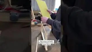 This is how we build beehive frames at our honey farm. 🐝
