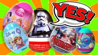 Surprise Egg Avengers Star Wars Disney Princess Frozen Trolls&ndash;What&rsquo;s coming out? Unboxing Egg  #12