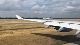 Lufthansa Airbus A340-600 Long Roll and Takeoff from Munich!