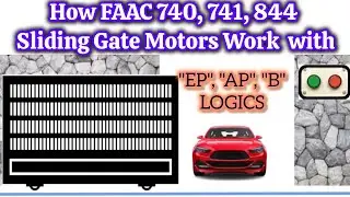 How FAAC 740/741/844 Sliding Gate Motors Work with EP, AP & B Logics /Power point Animation.