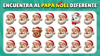 Encuentra el Emoji Diferente - Edición de Navidad 🎄🎅☃️ | Fácil, Medio, Difícil | 40 niveles