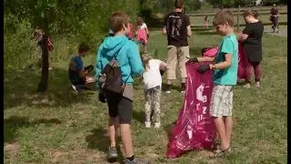 „Clean Up Day“: Kinder sammeln Müll an Ihme-Ufer in Hannover