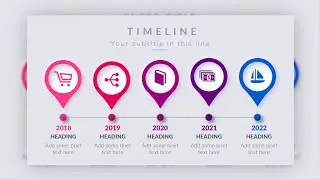 Animated Timeline Presentation Slide Design - Neumorphic Style Infographics - WPS Tutorial