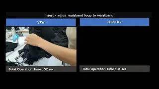 Insert   adjus  waisband loop to waistband Muji S4517