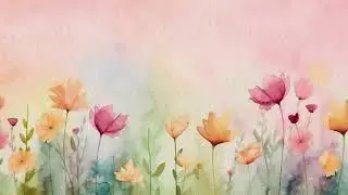 Flower Garden Watercolor Painting | 2 Hour TV Art Silent (No Music, No Sound)