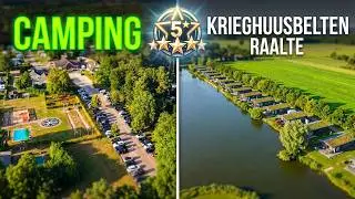 Drone vlucht Familievakantiepark Krieghuusbelten Droneopname gezellige 5 sterren vakantiepark Raalte