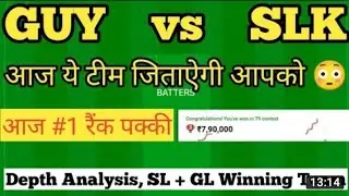 GUY vs SLK Dream11 Team | GUY vs SLKDream11 CPL T20 2022| GUY vs SLK Dream11 Today#GUYVSSLK #CPL