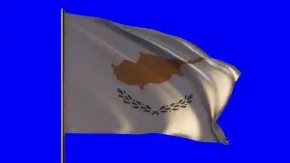 Flag of Cyprus | &Sigma;&eta;&mu;&alpha;ί&alpha; &tau;&eta;&sigmaf; &Kappa;ύ&pi;&rho;&omicron;&upsilon; | GREENSCREEN | ROYALTY FREE 4K LOOP