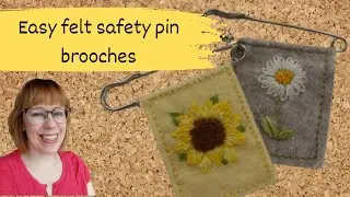 Easy DIY Daisy Brooch! Safety Pin & Felt Craft Tutorial (Beginner Friendly)