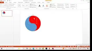 Yin Yang symbol drawing in PowerPoint 