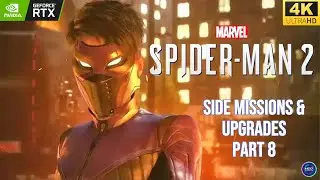 MARVEL&rsquo;S SPIDER-MAN 2 Side Missions & Upgrades Gameplay Part 8 (WRAITH BOSS FIGHT) [4K 60FPS]