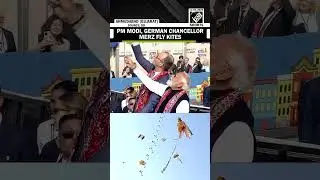 PM Modi and German Chancellor Friedrich Merz fly kites at International Kite Festival 2026