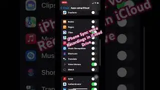 iPhone Sync Voice records |in iCloud Drive