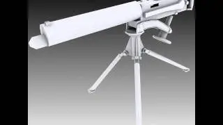 3D Model Vickers Machine Gun Review