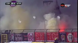 Феновете на 🔴ЦСКА🔴 чупят седалки / The fans of 🔴CSKA Sofia🔴 are breaking seats