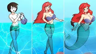 The Cursed Shell: Becoming Ariel | TG TF Comic Dub 205