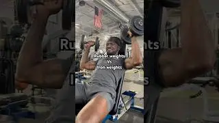 Rubber vs iron: Which one is better? #gym #fitness #youtubeshorts #shorts