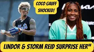 Francisco Lindor & Storm Reid Surprise Coco Gauff  Australian Open 2026 Media Day Moment