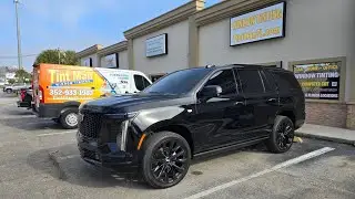 How to protect your door panels, dashboard  and electronics when tinting windows. Cadillac Escalade 