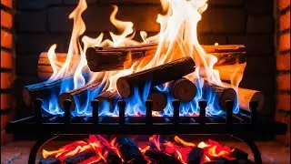 Night Relaxation & Inner Peace &ndash; 12H Blue Fire Underwood with Warm Flames in Brick Hearth