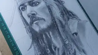 Day 7 Live how to draw Captain Jack Sparrow