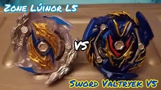 Beyblade Burst battle: Zone L&uacute;inor L5 vs Sword Valtryek V5