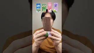 EATING MILK PUDDING WITH CHOCOLATE COATING #asmr #mukbang