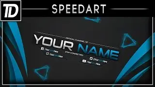 2D Abstract YouTube Banner | Photoshop Speed Art