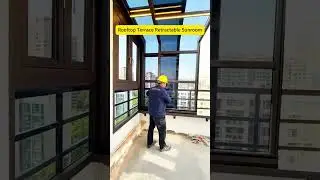 Rooftop Terrace Retractable Glass Sunroom