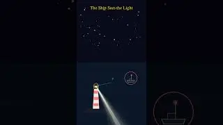 How do ships navigate using a lighthouse?