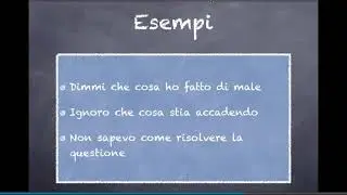 Subordinata interrogativa indiretta prof.ssa Felicia Campanaro