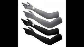 2 Pairs Touchscreen Sun Gloves Long Arm Uv Protection For Driving Cycling