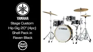 Yamaha Stage Custom Hip Gig 20&Prime; (4pc) Shell Pack in Raven Black Demo