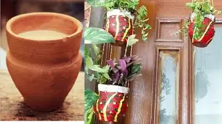 Diy clay tea pot idea//Diy tea pots hanging planter//easy planter with clay tea pot